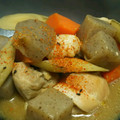 あっきー5296's cooksnap of when they made 鶏モモ肉とゴボウの味噌煮込み（もつ煮風）.
