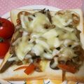meiriomama's cooksnap of when they made んま♪きんぴらチーズトースト♪.