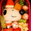 meipu's cooksnap of when they made スヌーピーサンタのクリスマスキャラ弁.