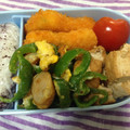 snow012's cooksnap of when they made ピーマンの卵とじ お弁当のおかず^_^.