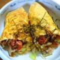 しろくまBOX's cooksnap of when they made 豚ｷｬﾍﾞﾂめんたい卵巻き.