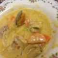 Uchinochie's cooksnap of when they made 乳不使用★鶏肉とカボチャの豆乳シチュー.