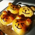 そあそら's cooksnap of when they made ＨＢ天然酵母でクマのチョコパン.