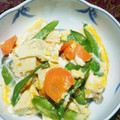 かずぷぅ's cooksnap of when they made □■高野豆腐とさやえんどうの卵とじ■□.