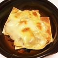☆micham☆'s cooksnap of when they made ワンタン（餃子）の皮でなすのラザニア風.