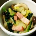 メイプルレモン's cooksnap of when they made 白菜と小松菜のベーコン炒め.