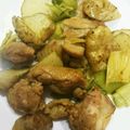 ハイパワ's cooksnap of when they made キクイモと鶏胸肉のカレー炒め.