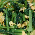 ポニーリボン's cooksnap of when they made 簡単！小松菜と卵の胡麻味噌和え.