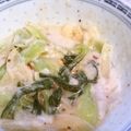 Nanakane's cooksnap of when they made エビとチンゲン菜、玉ねぎのクリーム煮.