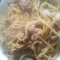 ☆しいたんママ☆'s cooksnap of when they made ジャポネーゼ　豚バラと長ネギのパスタ.