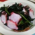 あるぱか＊゜'s cooksnap of when they made 金時草（きんじそう）とタコの酢の物.