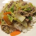 オレオ☆'s cooksnap of when they made 白菜と豚挽き肉DEお手軽丼.