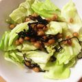 ＊にょにょん＊'s cooksnap of when they made レンジで作る　キャベツ塩昆布納豆和え.
