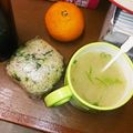 ma:9's cooksnap of when they made 水菜とたくあんのシャキシャキおにぎり.