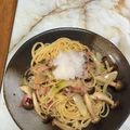プーさん大好きゆん's cooksnap of when they made キノコとベーコンの和風パスタ.