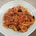 ★すーちゃん★'s cooksnap of when they made きのことツナの【クリームトマトパスタ】.