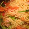 すみっこ2011's cooksnap of when they made プチトマトと桜えびのパスタ♪.