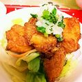 ユーロン's cooksnap of when they made 鶏から揚げのせ☆水菜サラダ.