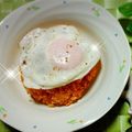 ﾁｲﾁｬﾝﾏﾏ's cooksnap of when they made 巻く手間なし！目玉焼きのせチキンライス♪.