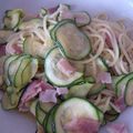 m*yu's cooksnap of when they made ズッキーニとベーコンのパスタ.