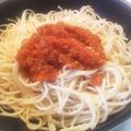 みきか's cooksnap of when they made 懐かし給食ﾐｰﾄｽﾊﾟｹﾞﾃｨ.