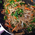 ぎょうざうり's cooksnap of when they made 春雨と挽き肉*もやしとピーマンの中華炒め.