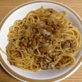 クックOHDSA5☆'s cooksnap of when they made 食欲そそるピリ辛☆鶏そぼろ納豆パスタ.