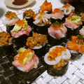 akilondon's cooksnap of when they made えびと納豆のおつまみ寿司.