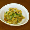 yae221's cooksnap of when they made 簡単♪水菜と竹輪の炒め物.