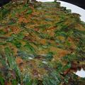 ♡ラメミュール♡'s cooksnap of when they made マーボー豆腐の素で作る簡単チヂミ.