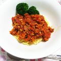 クックWFYIY8☆'s cooksnap of when they made 牛ひき肉のボロネーゼ.