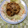 yoppy328's cooksnap of when they made 簡単♡唐揚げの和風ごま甘酢きのこあんかけ.
