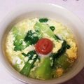☆すきっちょ☆'s cooksnap of when they made ふわとろ♡チンゲン菜の中華卵スープ.