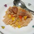 メグワン's cooksnap of when they made 炊飯器で簡単★ウィンナートマトピラフ.