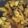 カニーヘン's cooksnap of when they made 薩摩芋と玉ねぎの塩昆布そぼろ煮.