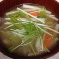 yummy?'s cooksnap of when they made 水菜と大根のサラダスープ.