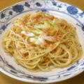 ちっぷ（’９５）'s cooksnap of when they made お1人様♪鮭フレークのバター醤油パスタ.