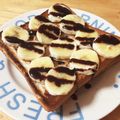 花団子＊'s cooksnap of when they made 材料3つ！チョコバナナトースト☆.