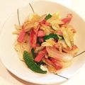まき1972's cooksnap of when they made キャベツとハムのソース炒め.