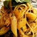 Tonkichi☆'s cooksnap of when they made 鯖缶とカットトマト缶とナスのパスタ.