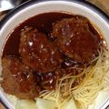くりーむ鯛焼き♪'s cooksnap of when they made 懐かしいちょっと甘めの煮込みハンバーグ.