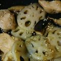 SuZuKze's cooksnap of when they made 蓮根、しいたけ、鶏肉の甘酢炒め.
