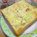 ゆけり３兄弟's cooksnap of when they made キャベツ☆めんたいマヨトースト.