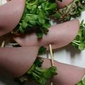一期一代's cooksnap of when they made ハムで貝割れ巻いただけ～♪.