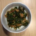 有花李's cooksnap of when they made 大根葉とキムチと梅干でクセになる〜.