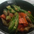 あやみくん's cooksnap of when they made ごぼうと人参、オクラの味噌炒め.