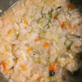 進ママ's cooksnap of when they made 土鍋で、あったか野菜と卵のおじや.