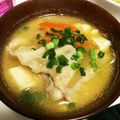 アプリコット♡'s cooksnap of when they made 豚肉あと入れ！やわらか豚汁**.