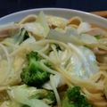 miho2390's cooksnap of when they made ウインナーとキャベツのバター醤油パスタ.