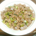 ニャンコな母's cooksnap of when they made 大根の葉と挽肉の甘辛炒め.
